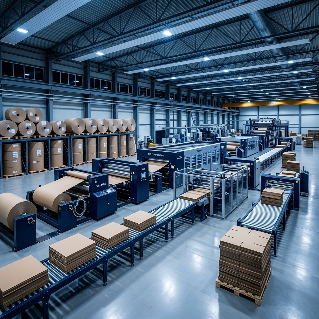 Adishwar Packaging state-of-the-art corrugated box manufacturing plant